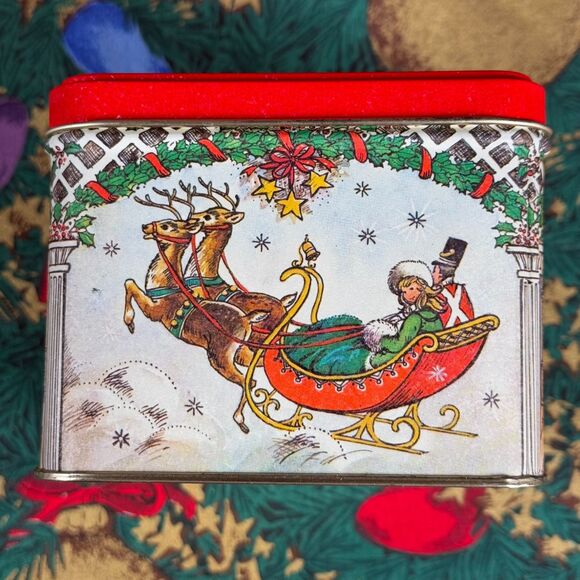 Lot of 2 Vtg Potpourri Press Christmas Tins Nutcracker Ballet and Post Office - Picture 7 of 15